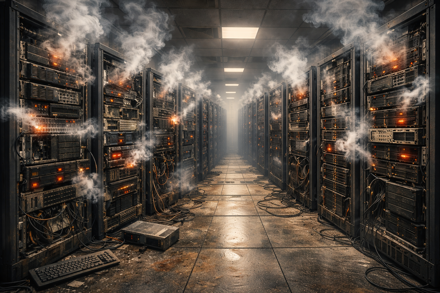 smoking server room